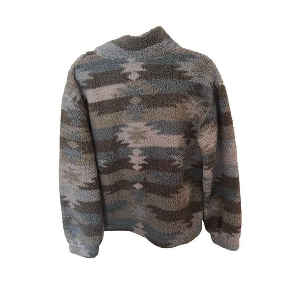 Koolaburra Aztec Southwestern half zip Fleece Sz M - Picture 3 of 6